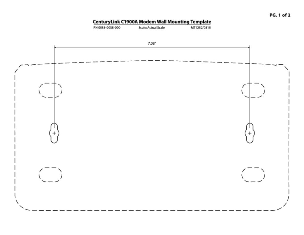 How To Use Your Phone As A Hotspot >> C1900A Wall Mount Template - Actiontec.com How To Use Your Phone As A Hotspot >> C1900A Wall Mount Template - Actiontec.com